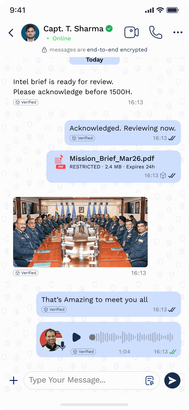 SANKET secure messaging app screen